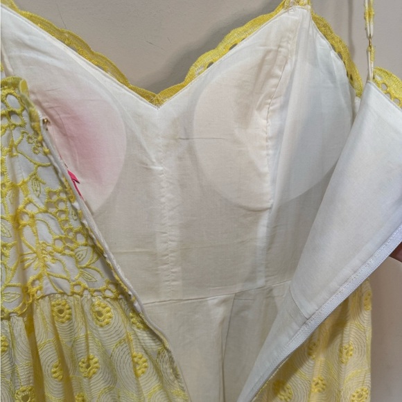 Lilly Pulitzer Kyla Maxi Dress SZ 2 St.Tropez Yellow Garden Floral Eyelet - Picture 10 of 15